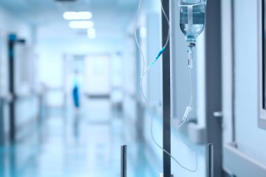 İntravenöz damla sistemi hastane lobide