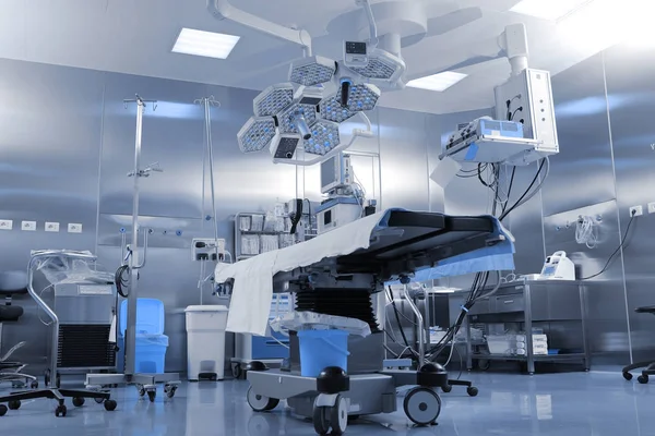 Estabelecimento Visão Geral Moderna Sala Cirúrgica Com Diferentes Equipamentos Dispositivos — Fotografia de Stock