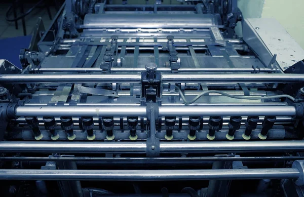 工業用印刷機の真空トレイ — ストック写真
