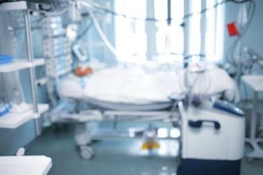 Hastane odası iç hasta yatağı ve modern dijital ile donatmak