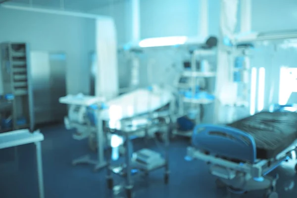 Hastane Hayatı Konsepti Olarak Acil Servisteki Yatak Ekipmanların Görüntüsü Odaklanmış — Stok fotoğraf
