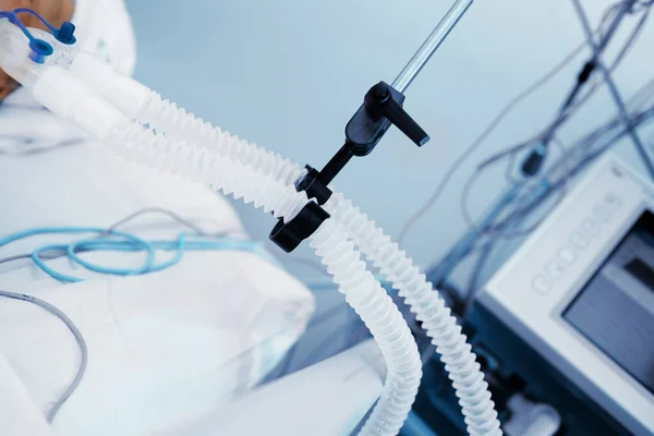 Andning Krets Patienten Artificiell Lungventilation Som Ett Fragment Ett Livsuppehållande — Stockfoto