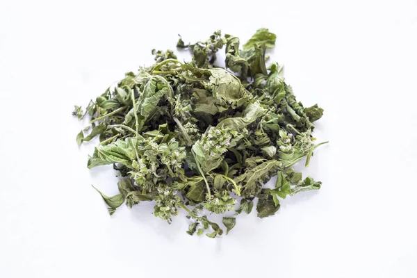 Herbal Tea Dried Green Leaves Mint Thyme Linden Oregano Sage — Stock Photo, Image