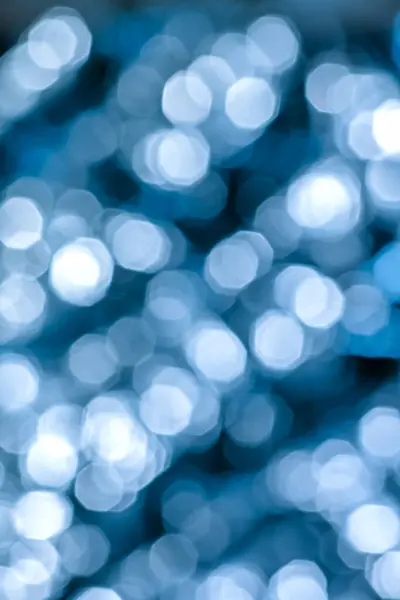 Kék Bokeh Háttér Kék Csillogás Elvont Karácsonyi Textúra Kék Bokeh — Stock Fotó