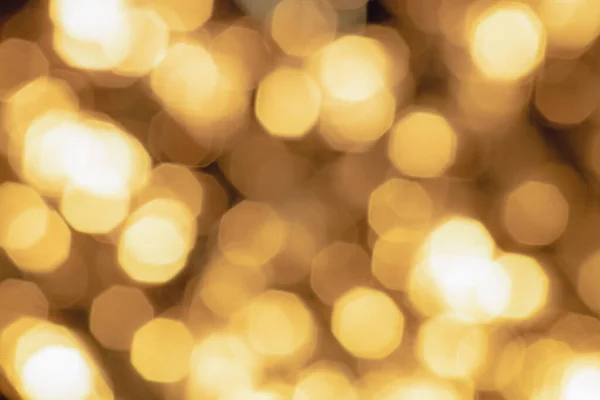 Arany Elmosódott Bokeh Háttér Elvont Sárga Elmosódott Fények Karácsonyi Üres — Stock Fotó