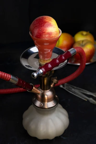 Red Classic Turkish Arabian Smoking Oriental Hookah Shisha Kalian Apple — 스톡 사진