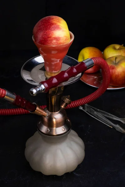 Rode Klassieke Turkse Arabisch Roken Oosterse Hookah Shisha Kalian Met — Stockfoto