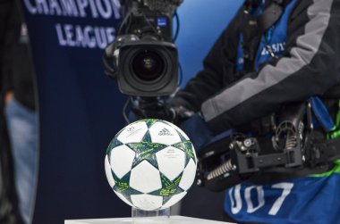 Kiev, Ukrayna - 19 Ekim 2016: Resmi top Şampiyonlar Lea