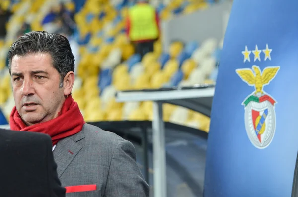 Kiev, Ukrayna - 19 Ekim 2016: Antrenör Rui Vitoria Uefa sırasında 