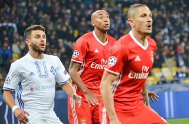 Kiev, Ukrayna - 19 Ekim 2016: Luisao (C) Uefa Champio sırasında