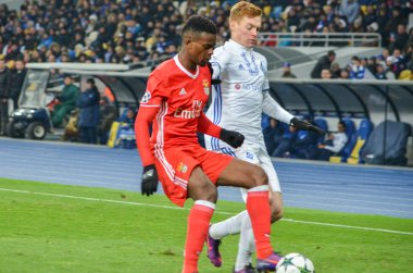 Kiev, Ukrayna - 19 Ekim 2016: Nelson Semedo Uefa Cham sırasında