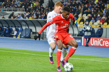 Kiev, Ukrayna - 19 Ekim 2016: Nelson Semedo Uefa Cham sırasında