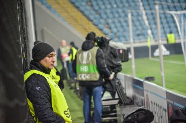 Odessa, Ukrayna - 03 Kasım 2016: Nether Uefa Avrupa Ligi maç grup sahne Zarya Lugansk vs Feyenoord Rotterdamlands fanlar, sta