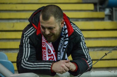 Odessa, Ukrayna - 03 Kasım 2016: Nether Uefa Avrupa Ligi maç grup sahne Zarya Lugansk vs Feyenoord Rotterdamlands fanlar, sta