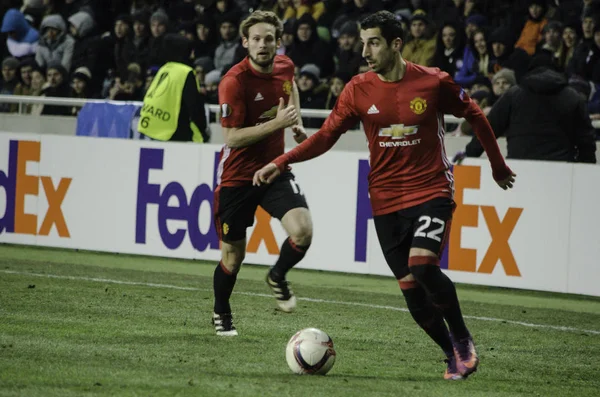 Zarya Lugansk vs Manchester United Şampiyonlar Ligi maçı — Stok fotoğraf