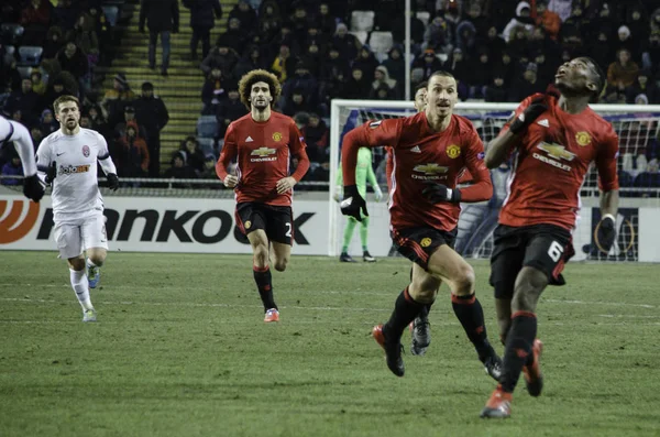 Zarya Lugansk vs Manchester United Şampiyonlar Ligi maçı — Stok fotoğraf