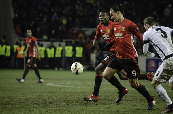 UEFA Europa League zápas mezi Zarja Lugansk vs Manchester United — Stock fotografie