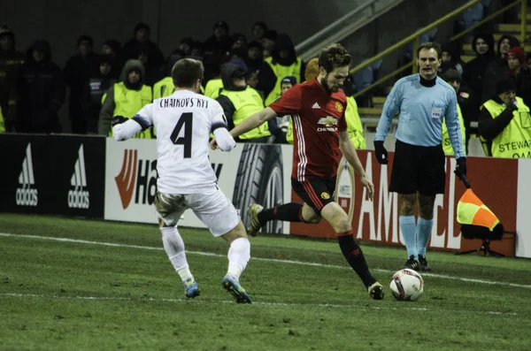 UEFA Europa League partido entre Zarya Lugansk vs Manchester United — Foto de Stock