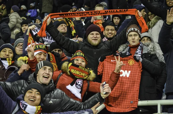 UEFA Európa-Liga mérkőzés között Zarya Lugansk vs Manchester United — Stock Fotó