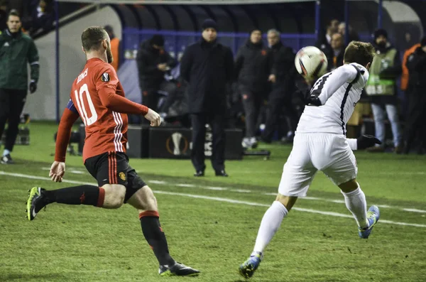 UEFA Europa League match between Zarya Lugansk vs Manchester United — Stock Photo, Image