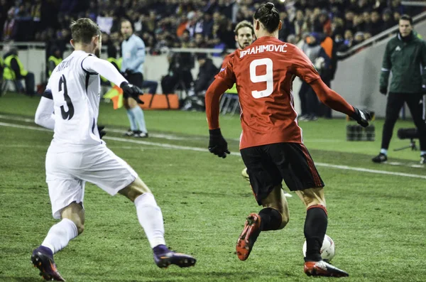 UEFA Europa League zápas mezi Zarja Lugansk vs Manchester United — Stock fotografie