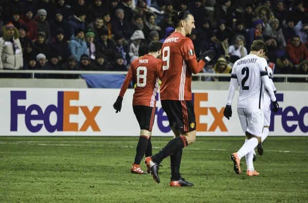 UEFA Europa League zápas mezi Zarja Lugansk vs Manchester United — Stock fotografie