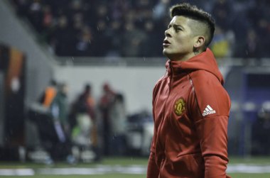 Odessa, Ukrayna - 08 Aralık 2016: Marcos Rojo Uefa sırasında
