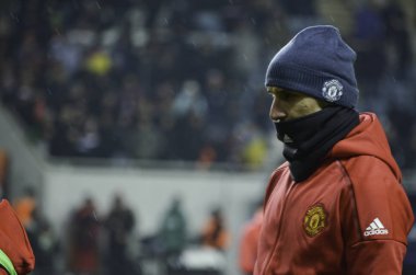 Odessa, Ukrayna - 08 Aralık 2016: Zlatan Ibrahimovic sırasında t