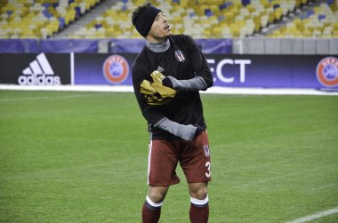 Kiev, Ukrayna - Dec 06: Adriano Correia Claro sırasında hayranları teşekkürler