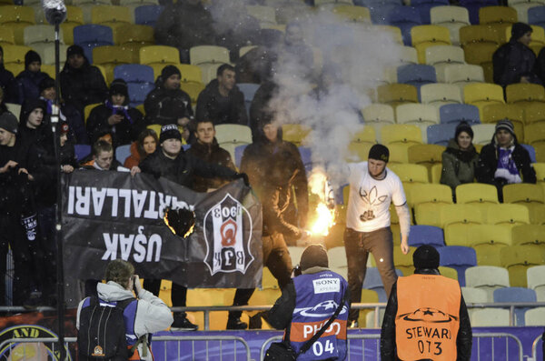 UEFA Champions League match between Dynamo Kiev vs Besiktas