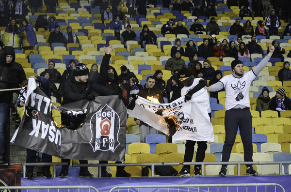 UEFA Champions League match between Dynamo Kiev vs Besiktas