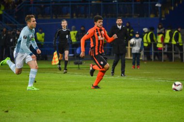 Kharkiv, Ukrayna - 23 Şubat: Hugo Mallo Uefa Avrupa Lea sırasında