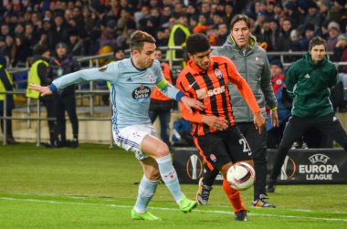 Kharkiv, Ukrayna - 23 Şubat: Hugo Mallo Uefa Avrupa Lea sırasında