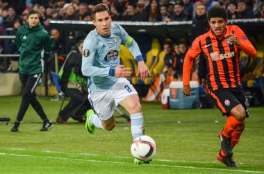 Kharkiv, Ukrayna - 23 Şubat: Hugo Mallo (C) Uefa Avrupa sırasında