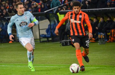 Kharkiv, Ukrayna - 23 Şubat: Hugo Mallo (C) Uefa Avrupa sırasında