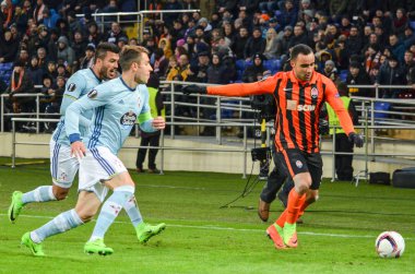 Kharkiv, Ukrayna - 23 Şubat: Hugo Mallo Uefa Avrupa Lea sırasında