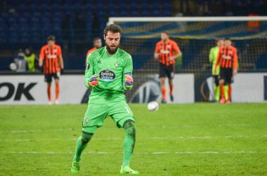 Kharkiv, Ukrayna - 23 Şubat: Sergio Alvarez gol kutlamak 