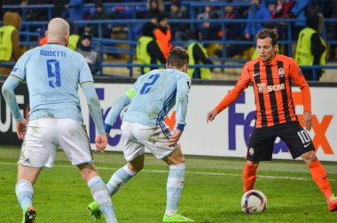 Kharkiv, Ukrayna - 23 Şubat: Hugo Mallo (C) Uefa Avrupa sırasında