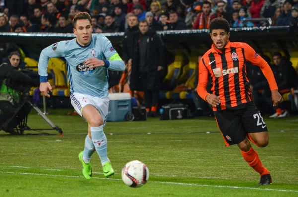 Kharkiv, Ukrayna - 23 Şubat: Hugo Mallo (C) Uefa Avrupa sırasında