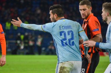 Kharkiv, Ukrayna - 23 Şubat: Gustavo Cabral Uefa Europ sırasında