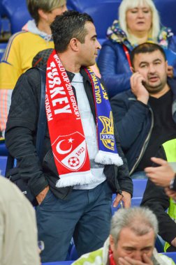 Kharkiv, Ukrayna - 02 Eylül 2017: Milli takım hayranları
