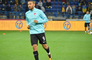 Kharkiv, Ukrayna - 02 Eylül 2017: Cenk Tosun Fif sırasında