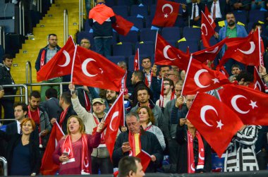 Kharkiv, Ukrayna - 02 Eylül 2017: Milli takım hayranları