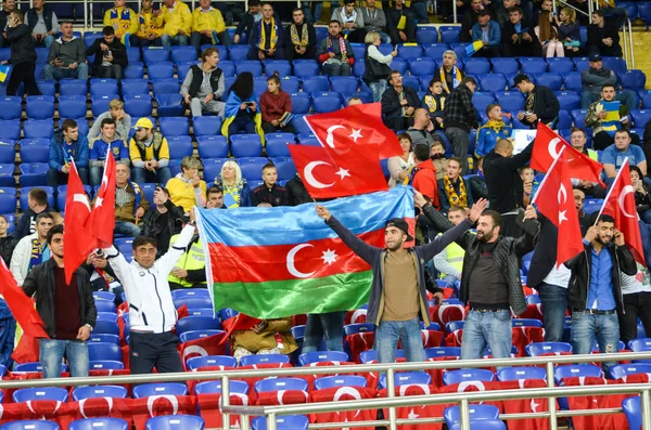 FIFA World Cup 2018 qualifying game of Ukraine national team against Turkish National Team — Stock Photo, Image