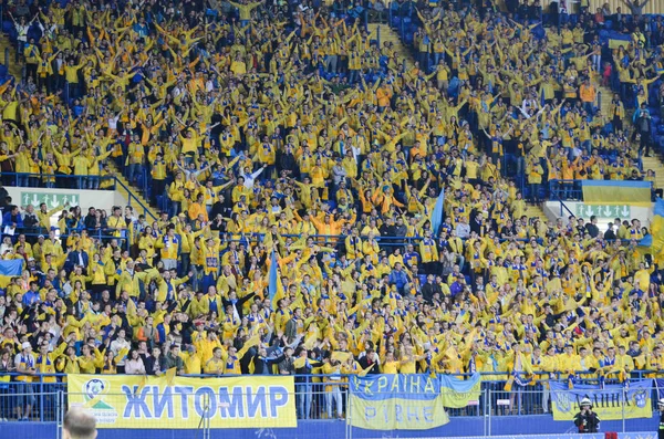 Чемпионат мира по футболу 2018 - квалификационная игра сборной Украины против сборной Турции — стоковое фото