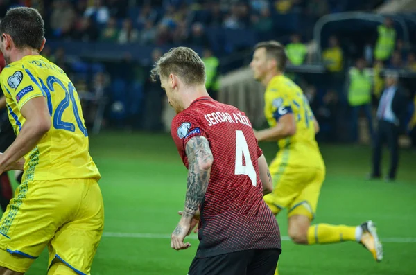 FIFA Dünya Kupası 2018 oyunu Türk Milli Takımı karşı Ukrayna Milli takımının Elemeleri — Stok fotoğraf