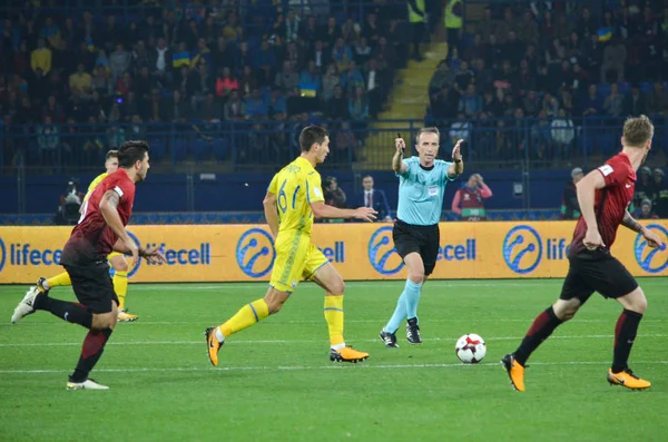 Coupe du monde FIFA 2018 match de qualification de l'équipe nationale d'Ukraine contre l'équipe nationale turque — Photo