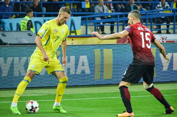 Copa do Mundo FIFA 2018 jogo de qualificação da equipe nacional da Ucrânia contra a Seleção Turca — Fotografia de Stock