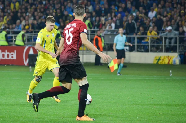 国际足联世界杯 2018 年预选赛乌克兰国家队反对土耳其国家队 — 图库照片