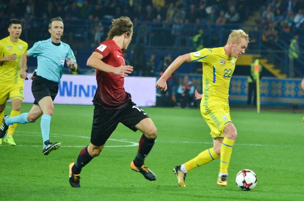 FIFA VM 2018 kvalificerande spel av Ukraina landslag mot turkiska landslaget — Stockfoto